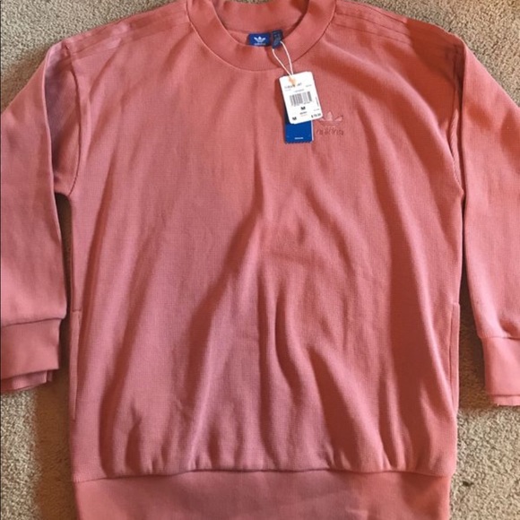 salmon adidas sweatshirt